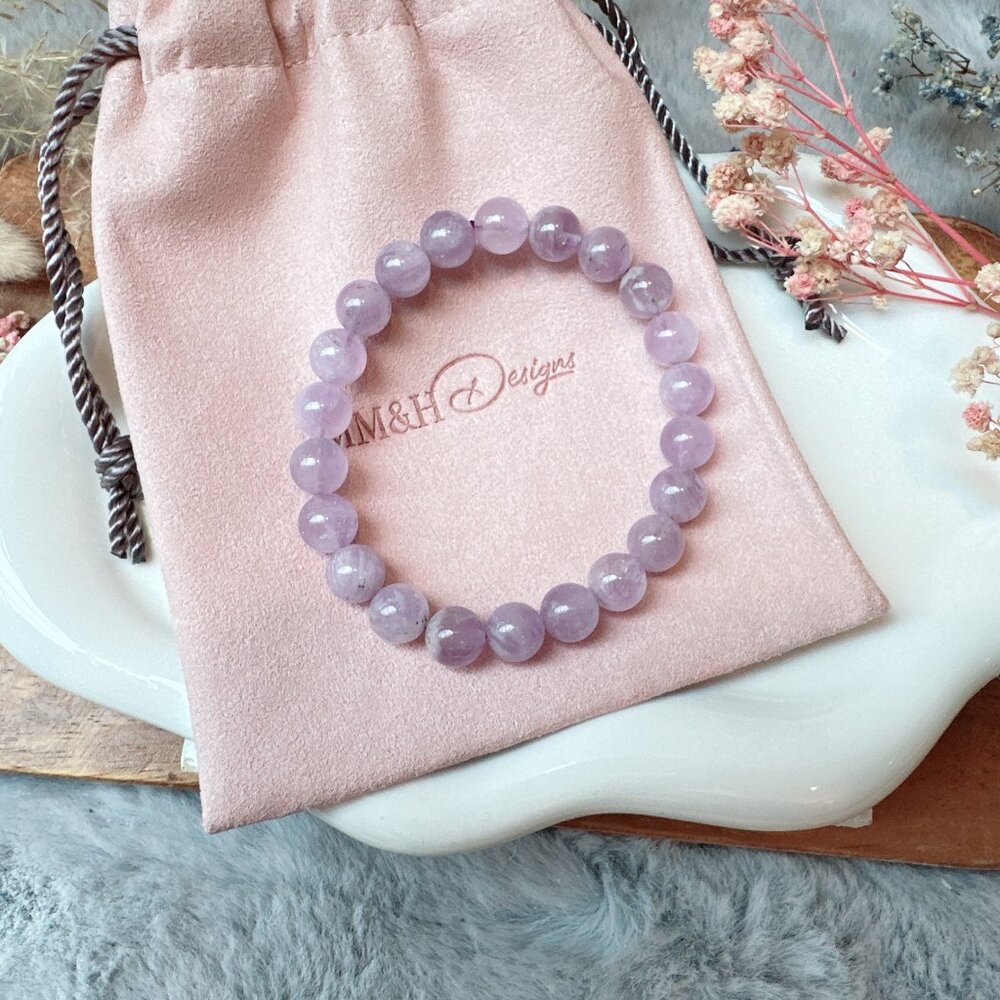 8mm Lavender Amethyst Stretch Bracelet